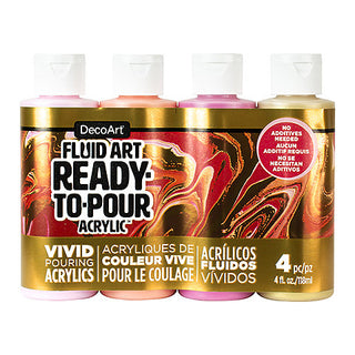 Fluid Art Ready-to-Pour Sets, 4-Piece Groovy Gold