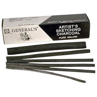 Artist's Vine & Willow Sketching Charcoal, Pure Willow Vine Charcoal 5 Sticks/Tube