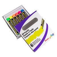 FLUORESCENT OIL PASTELS 6 COLOR SET
