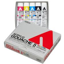 Holbein acrylic gouache set of 5/ 20ml