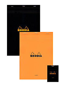 Rhodia Classic French Paper Pads Graph 2x3 orange