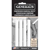 Compressed Charcoal Sets, White (4/Pkg.)