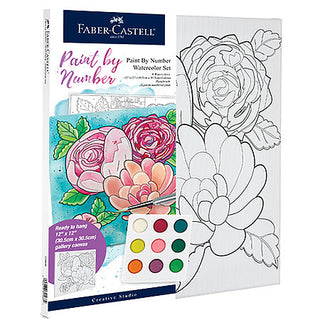 Paint By Number Watercolor Sets, Bold Floral