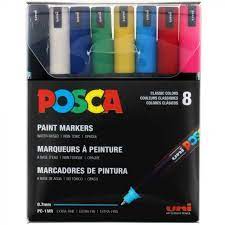 POSCA Paint Markers Sets PC-1MR extra-fine tip Set 8