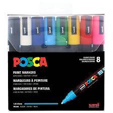 POSCA Paint Markers Sets PC-3M medium bullet tip Set 8