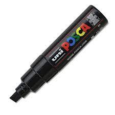 Posca extra fine tip Black PC-8K broad chisel