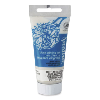Block Printing Water Soluble Ink Platinum White 1.25