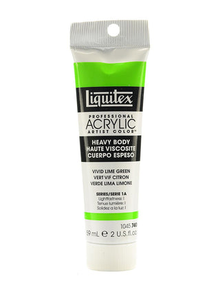 Heavy Body Professional Artist Acrylic Vivid Lime Green, 2 oz.