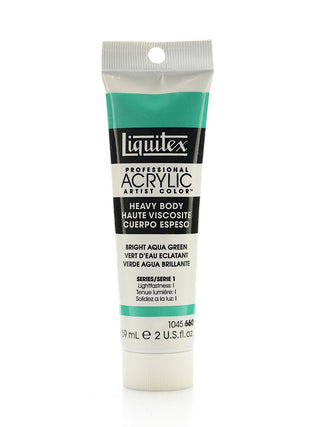 Heavy Body Professional Artist Acrylic Bright Aqua Green, 2 oz.