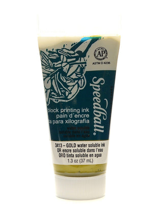 Block Printing Water Soluble Ink gold, 1.25 oz.