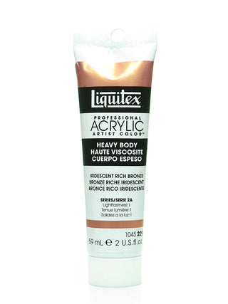 Heavy Body Professional Artist Acrylic Iridescent Rich Bronze, 2 oz.