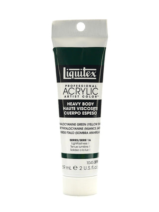 Heavy Body Professional Artist Acrylic Phthalo Green (yellow shade), 2 oz.