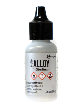 Tim Holtz Alcohol Ink Alloys 0.5 fl. oz., bottle, sterling