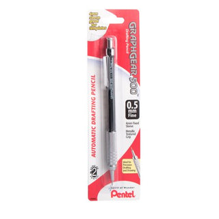 Pentel GraphGear 500 Drafting Pencil  .5mm  Black  Carded Packaging
