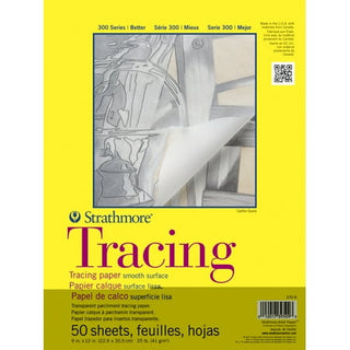 Strathmore Medium Bound Parchment Tracing Pad  9 x 12 Inches  50 Sheets