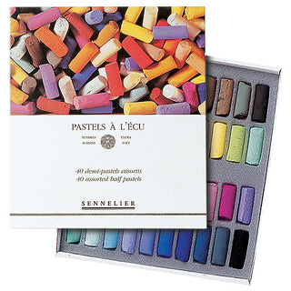 Extra-Soft Pastel Half Stick Sets, 20-Color Assorted Set
