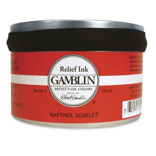Gamblin Artist s Colors Relief Ink - Napthol Scarlet  175ml