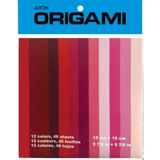 Origami Paper 5.875 X5.875  48/Pkg-Shades Of Red  12 Colors