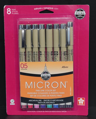 MICRON PEN 8PC SET (05)AST