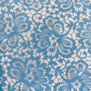Floral Lace- Underglaze Transfer Sheet Turquoise