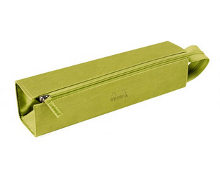 Rhodia Rhodiarama Pencil Box - Anise - Italian Faux Leather - 9 x 2 x 2