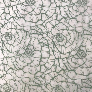 Roses- Underglaze Transfer Sheet Green