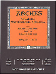 Arches Watercolor paper Rough 9x12