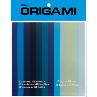 Origami Paper 5.875 X5.875  48/Pkg-Shades Of Blue  12 Colors