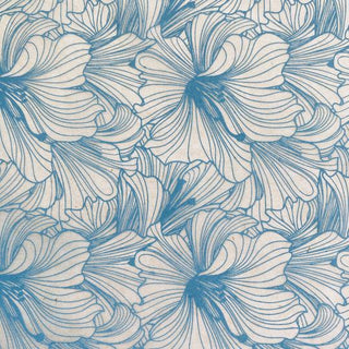 Hibiscus- Underglaze Transfer Sheet Turquoise