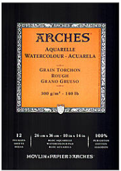 Arches Watercolor pad Rough 140lb 10x14