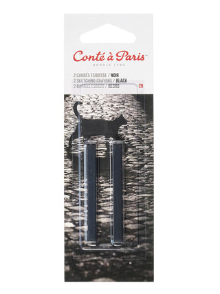 Crayons black 2B pack of 2
