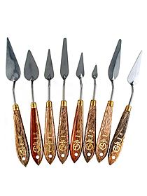 Teardrop shaped painting knives