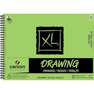 XL Drawing Pads, 18" x 24" Side Wire-Bound, 30 Sheets/Pad